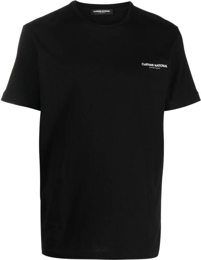 Costume national contemporary T-shirt met logoprint Zwart