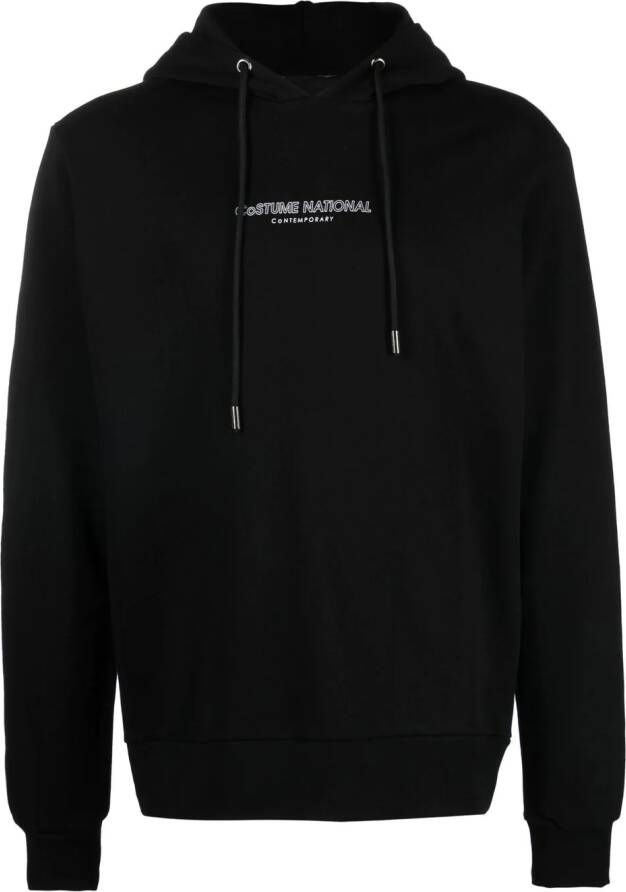 Costume national contemporary Hoodie met logoprint Zwart