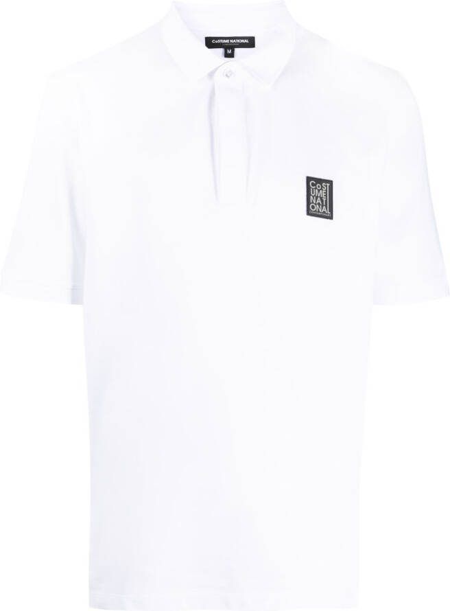 Costume national contemporary Poloshirt met logopatch Wit