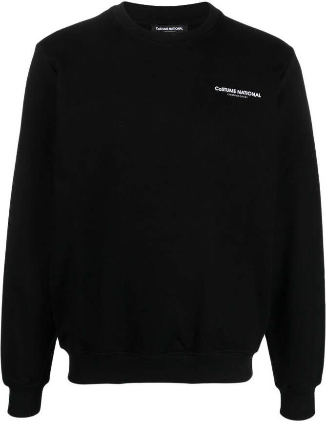 Costume national contemporary Sweater met logoprint Zwart
