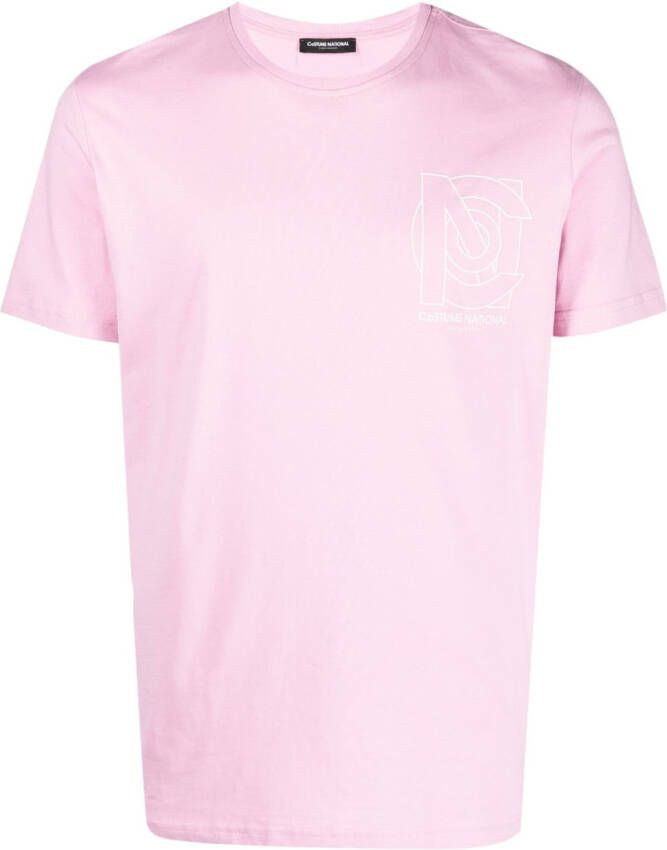 Costume national contemporary T-shirt met logoprint Roze