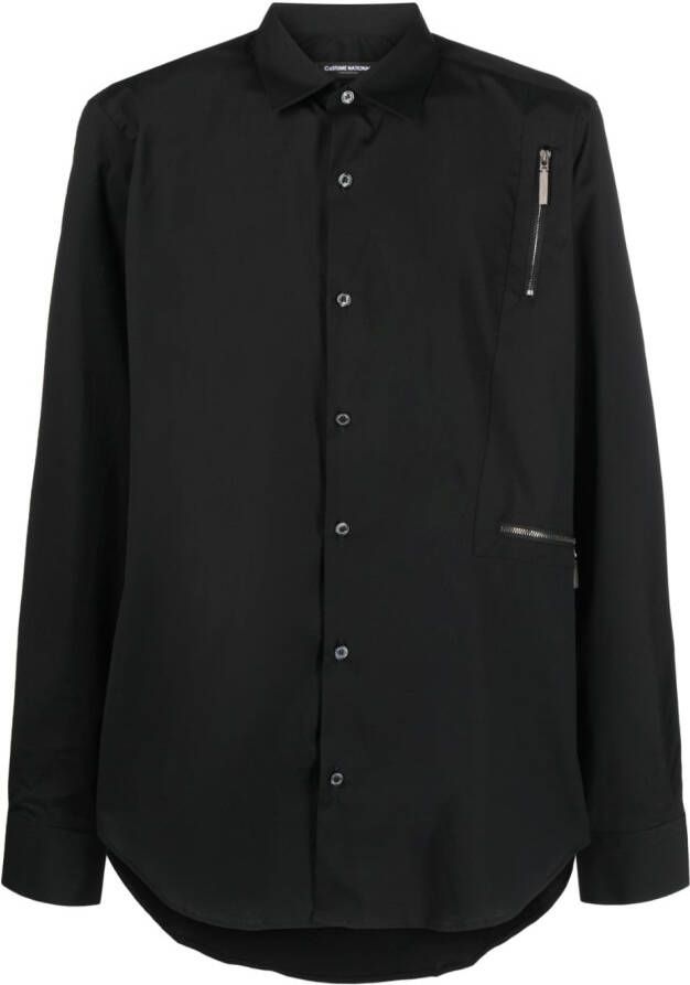 Costume national contemporary Overhemd met ritsdetail Zwart