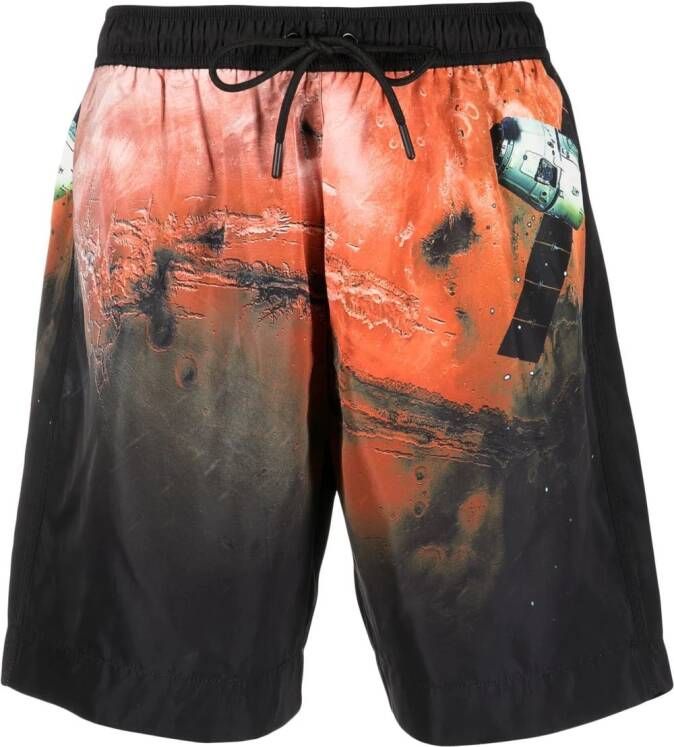 Costume national contemporary Zwembroek met print Zwart