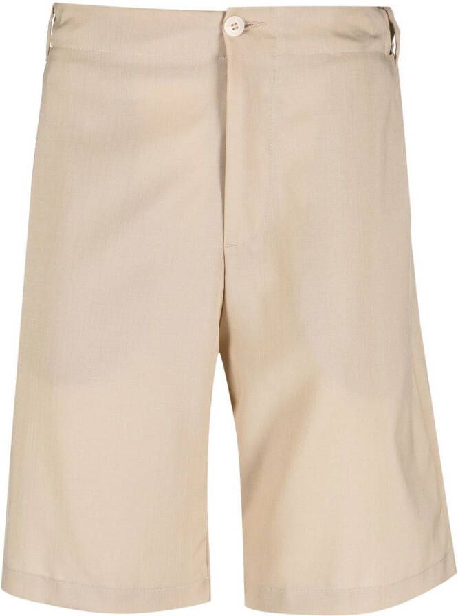 Costumein Bermuda shorts met elastische tailleband Beige