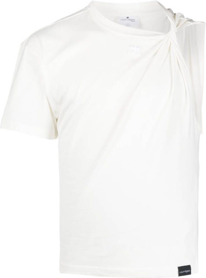 Courrèges Asymmetrisch T-shirt Wit