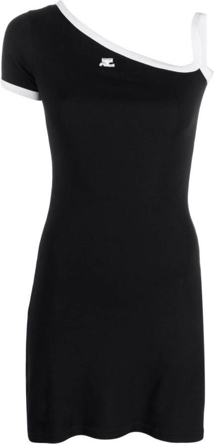 Courrèges Asymmetrische jurk Zwart