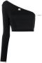 Courrèges Asymmetrische top Zwart - Thumbnail 1