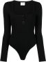 Courrèges Body met geborduurd logo Zwart - Thumbnail 1