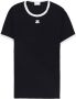Courrèges T-shirt met contrast Zwart - Thumbnail 1