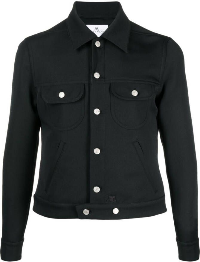 Courrèges Button-up jack Zwart
