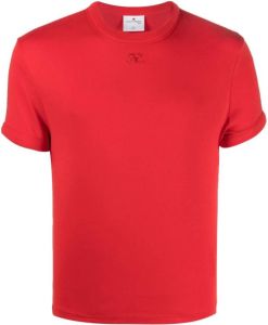 Courrèges T-shirt met ronde hals Rood