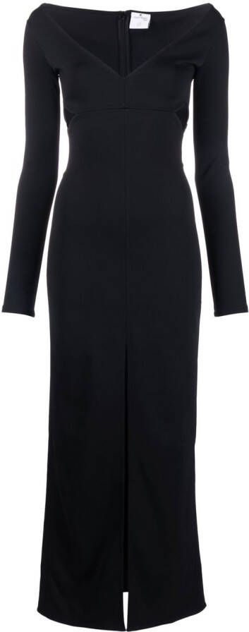 Courrèges Jurk met uitgesneden detail Zwart