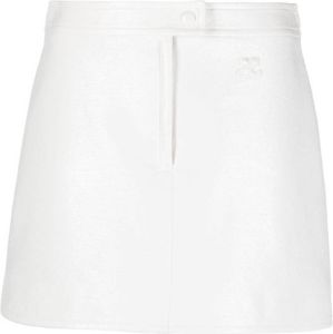 Courrèges Mini-rok met borduurwerk Wit