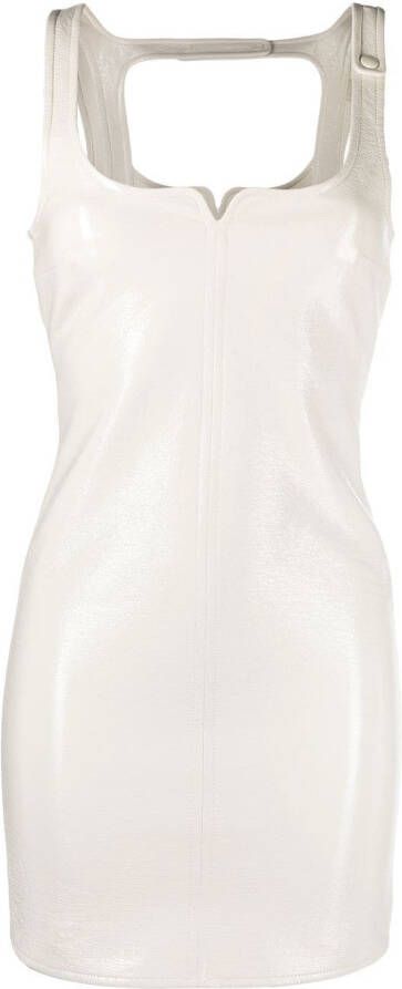 Courrèges Mouwloze mini-jurk Beige