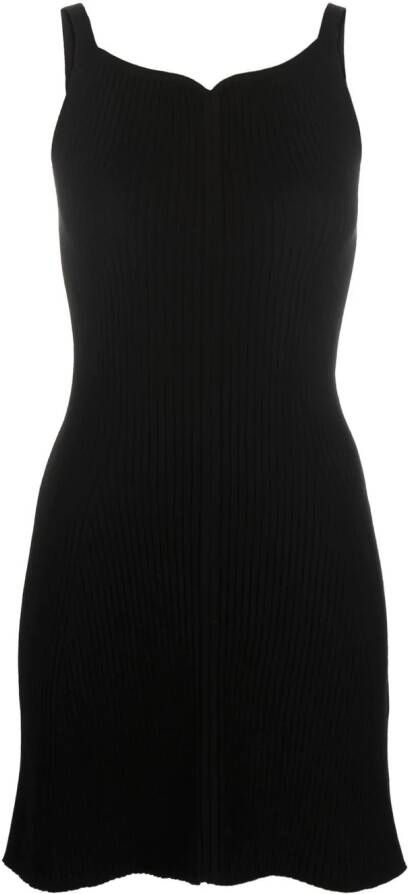 Courrèges Mini-jurk met sweetheart hals Zwart