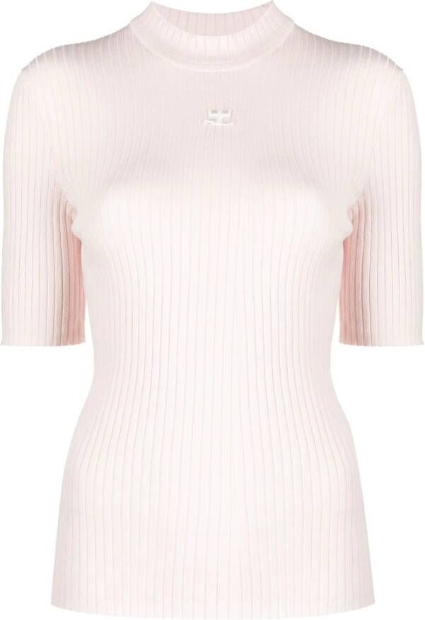 Courrèges Trui met geborduurd logo Roze