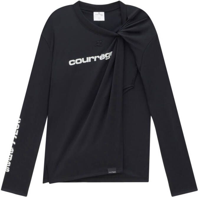 Courrèges Gesmockte top Zwart
