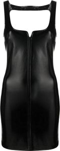 Courrèges Glanzende mini-jurk Zwart
