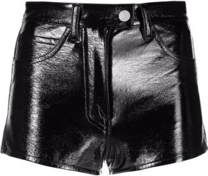 Courrèges Glanzende shorts Zwart