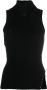 Courrèges Tanktop met geborduurd logo Zwart - Thumbnail 1