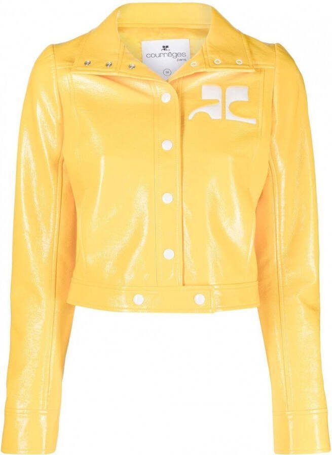 Courrèges Jack met logopatch Geel
