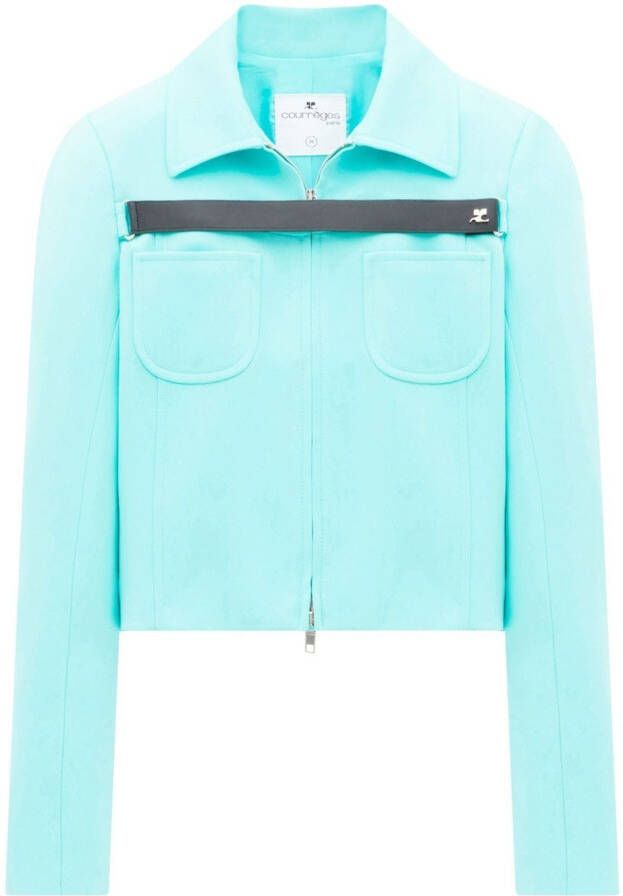 Courrèges Jack verfraaid met logo Blauw