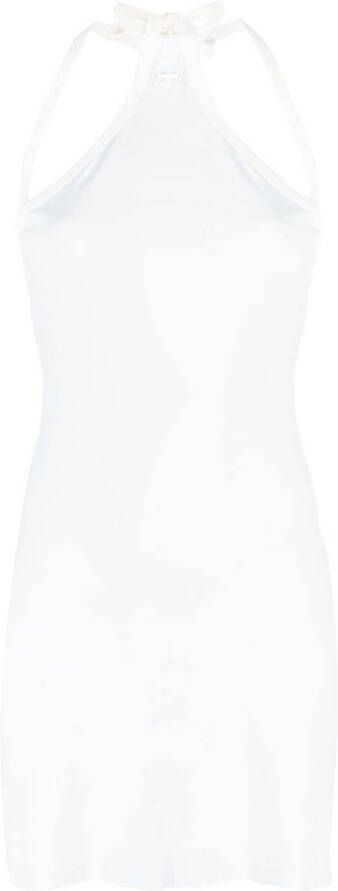 Courrèges Jurk met geborduurd logo Blauw