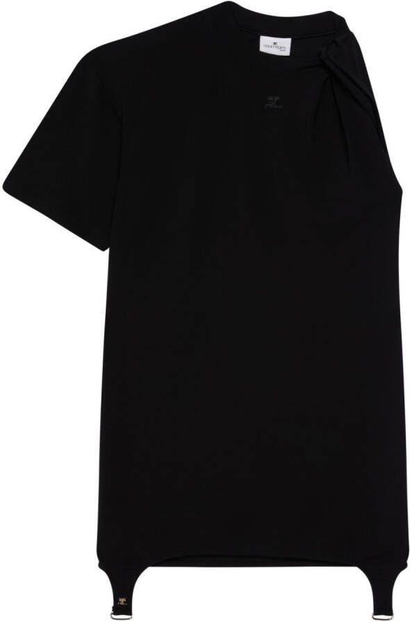 Courrèges Asymmetrische mini-jurk Zwart