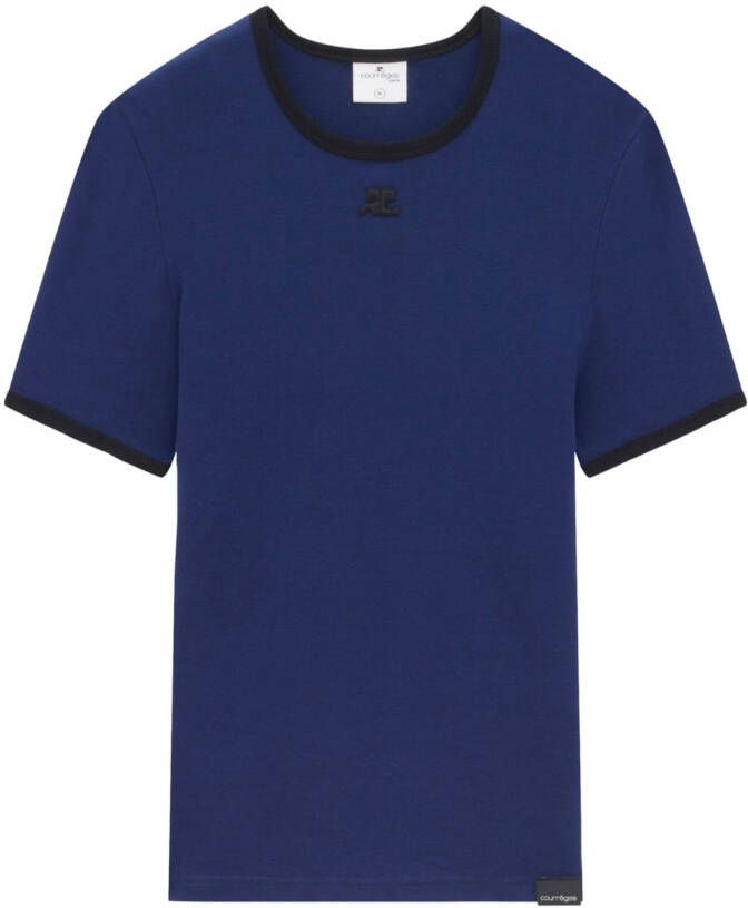 Courrèges Katoenen T-shirt Blauw