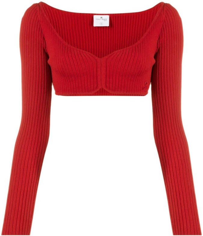Courrèges Cropped top Rood