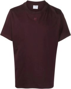 Courrèges T-shirt met geborduurd logo Rood