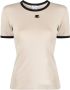 Courrèges T-shirt met logopatch Beige - Thumbnail 1