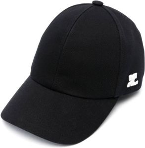 Courrèges logo-print baseball cap Zwart