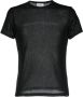 Courrèges T-shirt met mesh vlak Zwart - Thumbnail 1