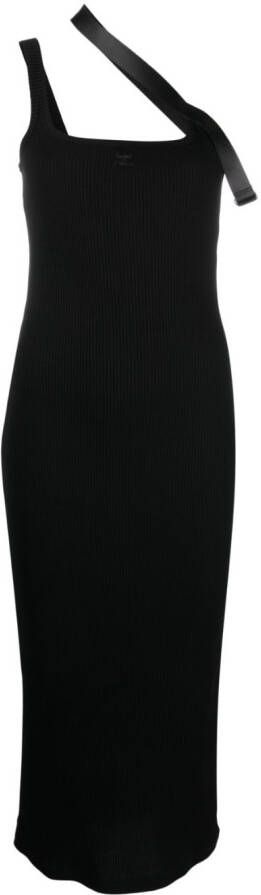 Courrèges Midi-jurk met bandje Zwart