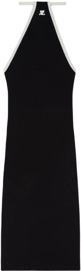 Courrèges Midi-jurk met halternek Zwart