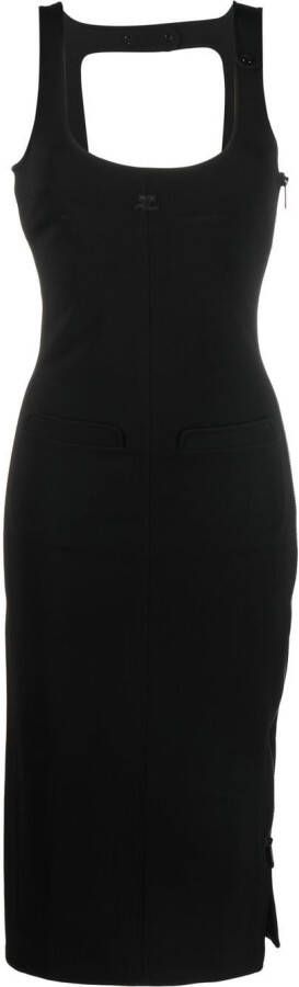 Courrèges Midi-jurk Zwart