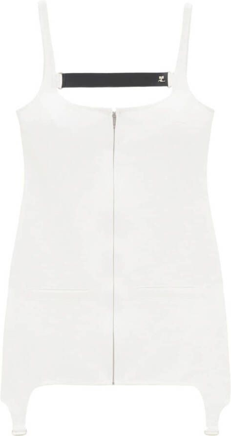 Courrèges Mini-jurk met bretels Wit