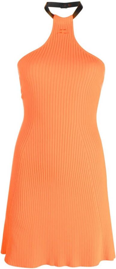 Courrèges Mini-jurk met halternek Oranje