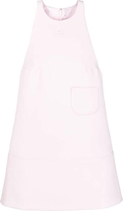 Courrèges Mini-jurk met opgestikte zak Roze