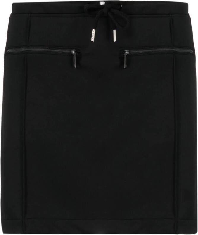 Courrèges Mini-jurk met trekkoordtaille en logopatch Zwart