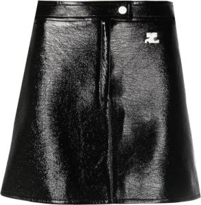 Courrèges Mini-rok met logopatch Zwart