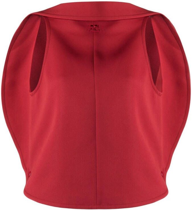 Courrèges Mouwloze blouse Rood
