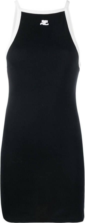 Courrèges Mouwloze mini-jurk Zwart