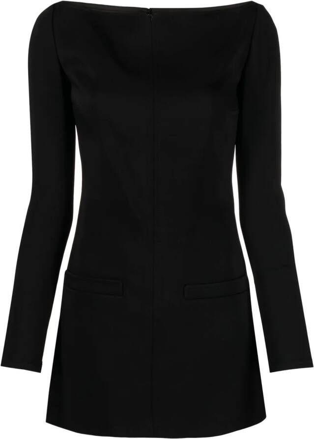 Courrèges Off-shoulder mini-jurk Zwart