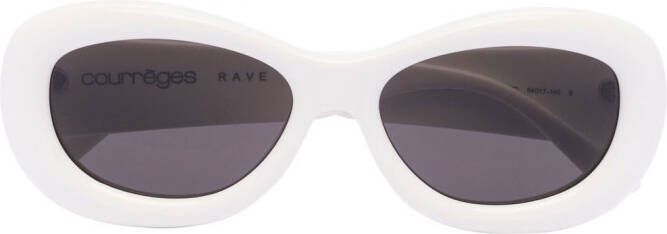 Courrèges Zonnebril met ovaal montuur Wit