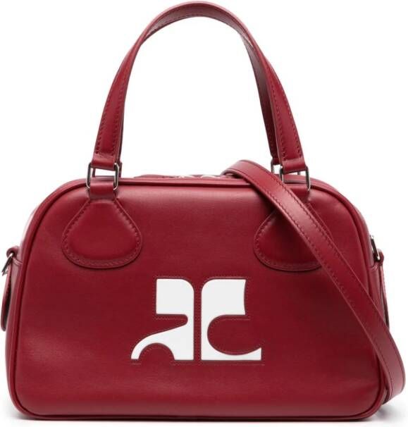 Courrèges Reediton leren shopper Rood