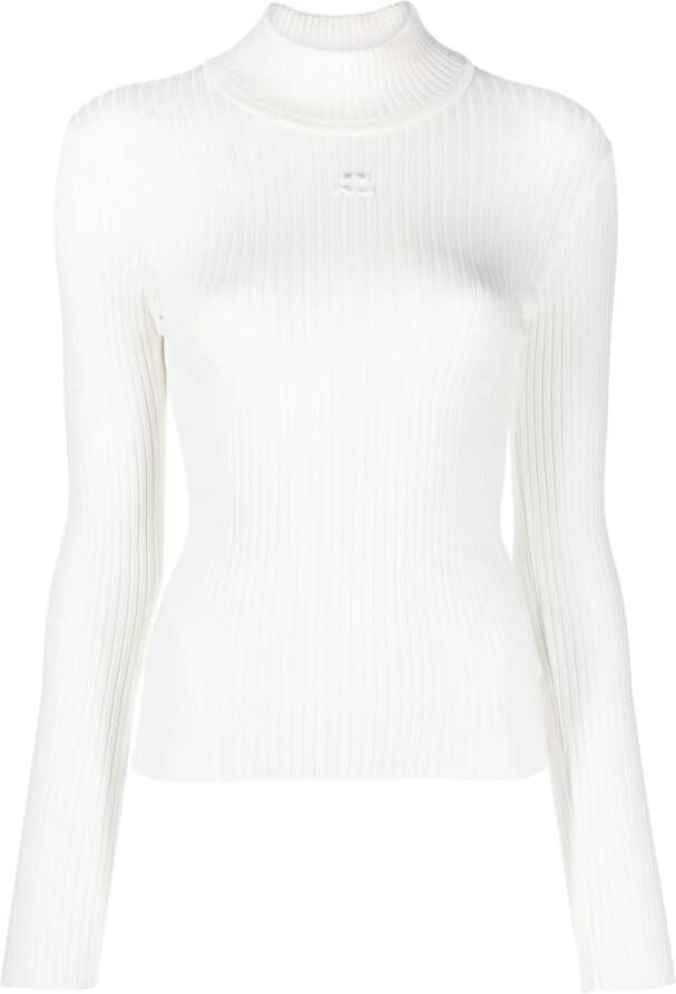 Courrèges Ribgebreide top Wit