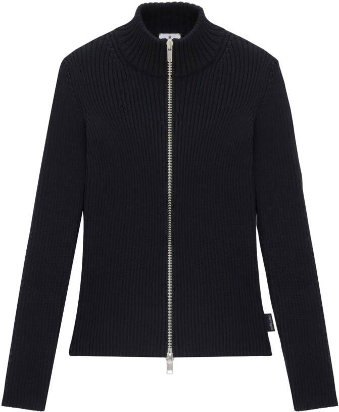 Courrèges Ribgebreid vest Zwart