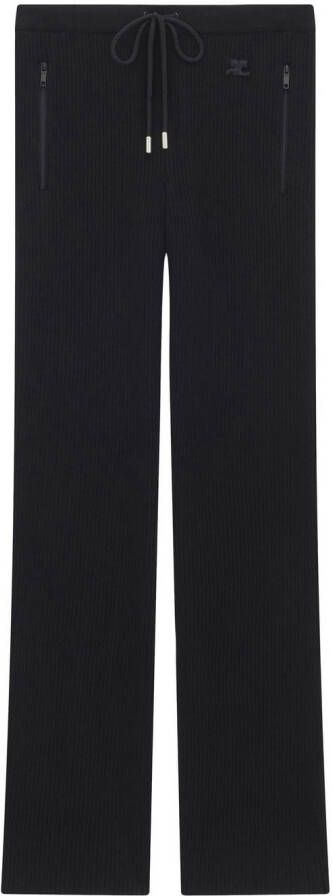 Courrèges Ribgebreide broek Zwart
